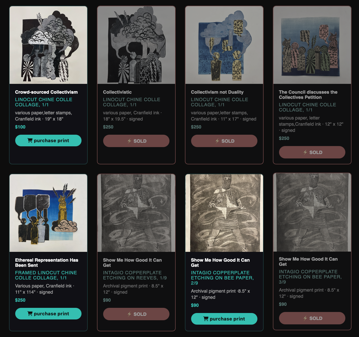 Print Drop sale page